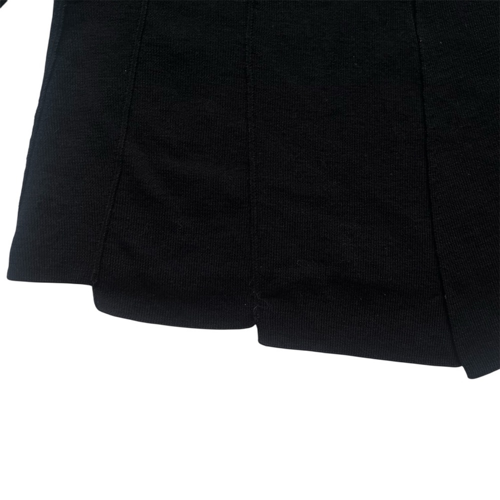 Eileen Fisher Merino Wool Step Panel Open Front Cardigan Sweater Petite S Black - Picture 3 of 8
